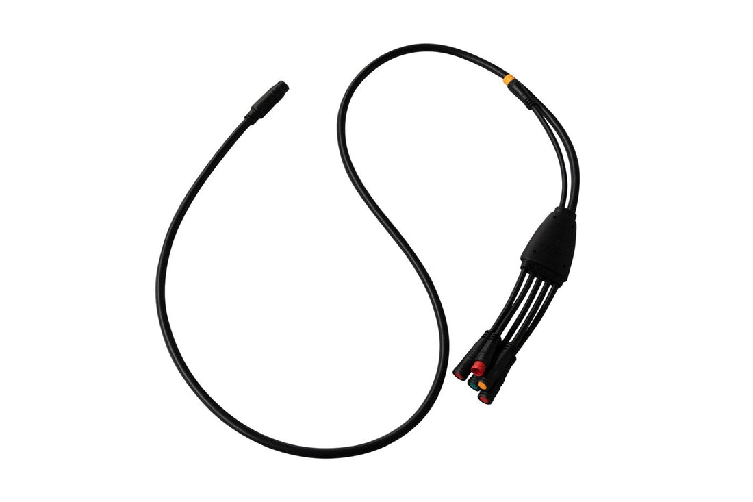 Replacement e-bike main wiring harness with multi-pin connectors, the parts checked first when a display reports a communication or phase fault