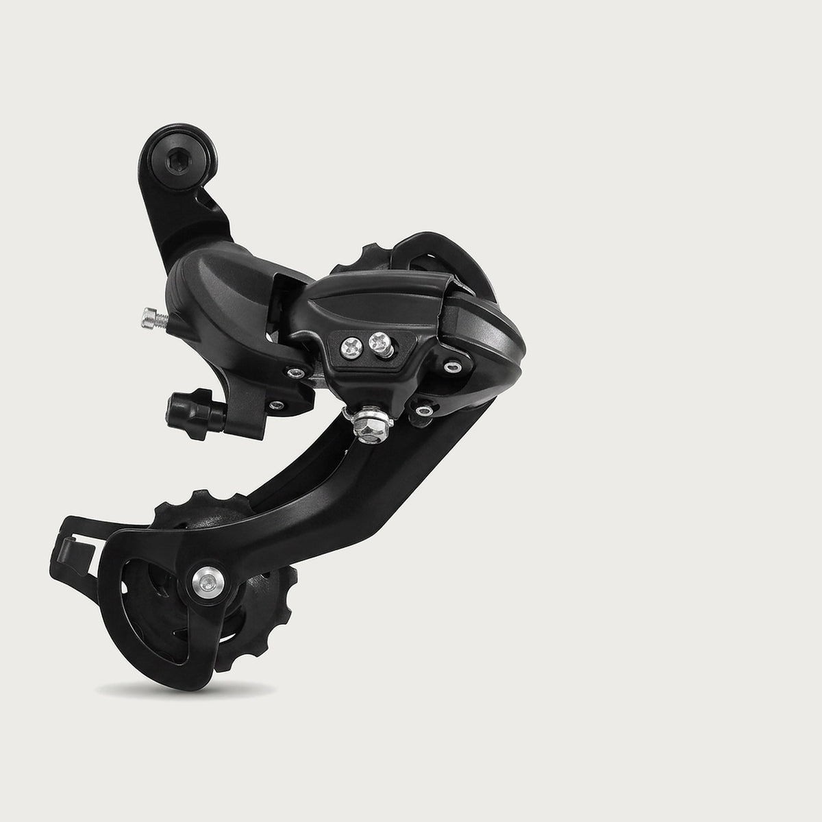 Black long-cage 6/7-speed rear derailleur