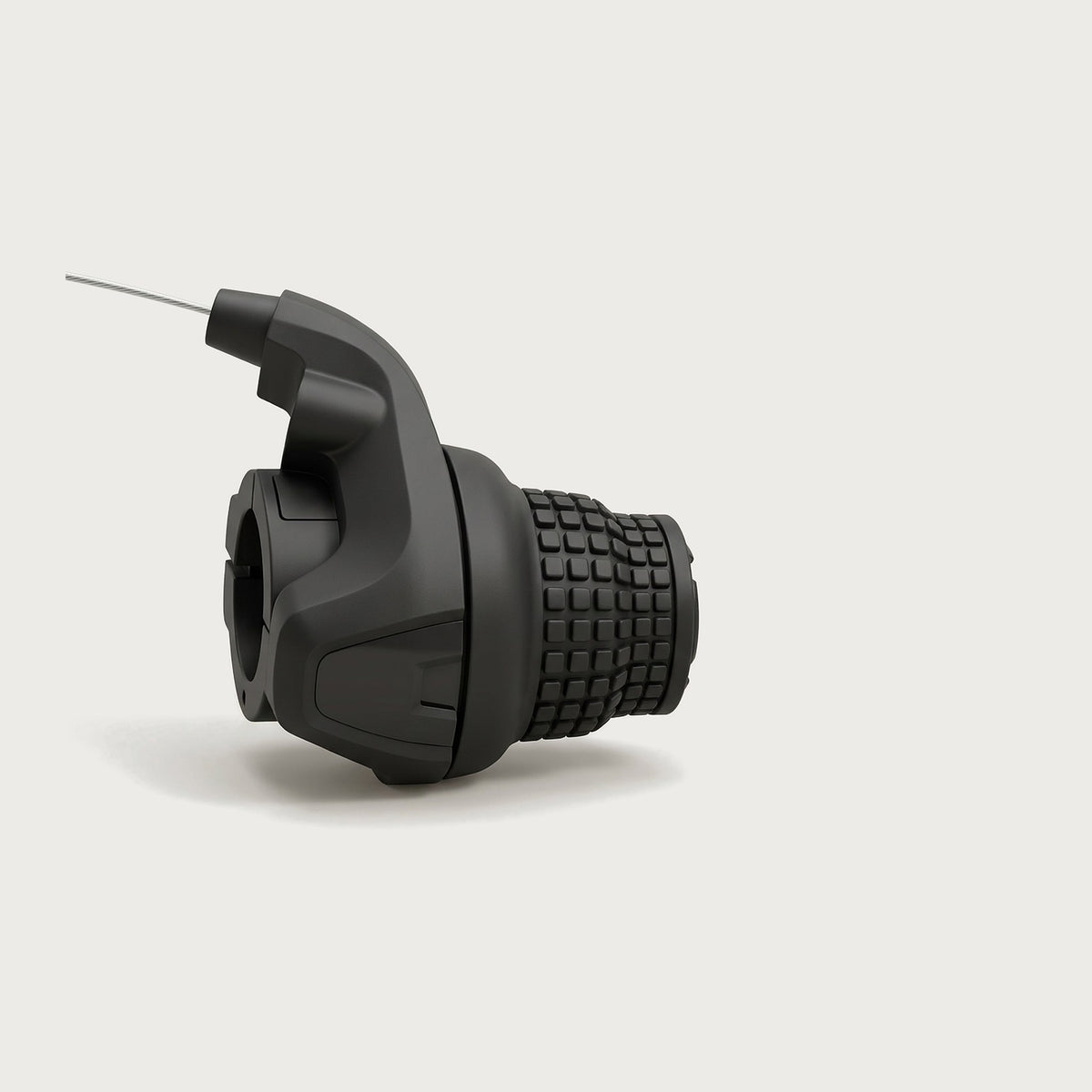 Black right-hand 7-speed twist-grip gear shifter with a ribbed grip sleeve